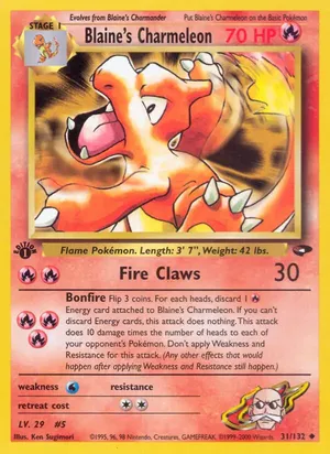 Blaine's Charmeleon - Ken Sugimori