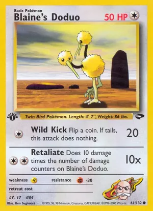 Blaine's Doduo - Ken Sugimori