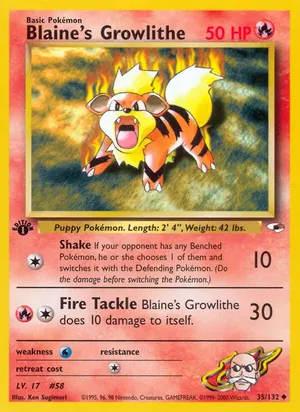 Blaine's Growlithe - Ken Sugimori