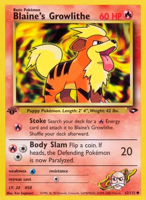 Blaine's Growlithe - Ken Sugimori