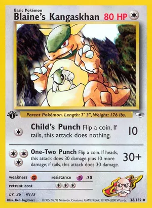 Blaine's Kangaskhan - Ken Sugimori