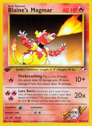 Blaine's Magmar - Ken Sugimori