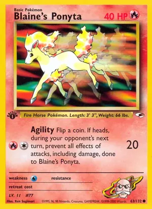Blaine's Ponyta - Ken Sugimori