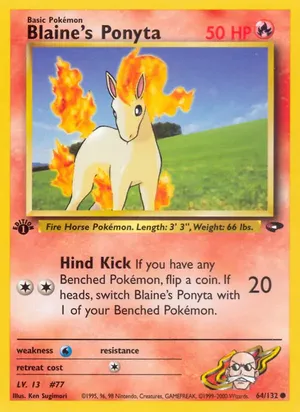 Blaine's Ponyta - Ken Sugimori