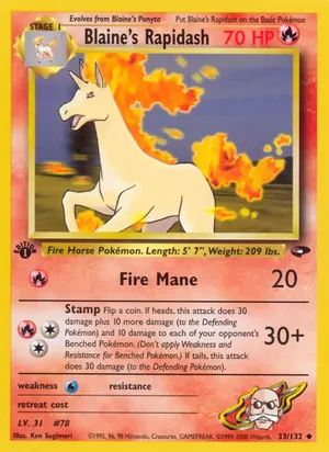 Blaine's Rapidash - Ken Sugimori