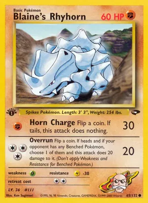 Blaine's Rhyhorn - Ken Sugimori