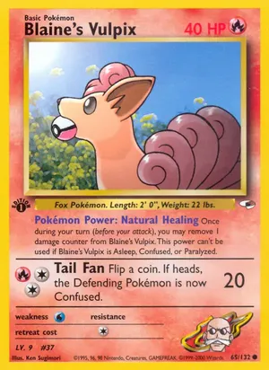 Blaine's Vulpix - Ken Sugimori