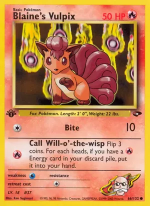 Blaine's Vulpix - Ken Sugimori