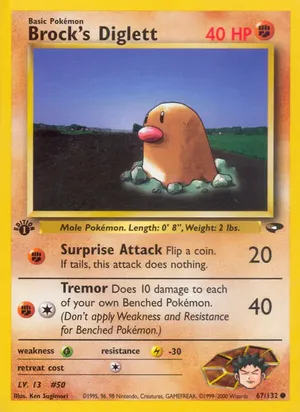 Brock's Diglett - Ken Sugimori