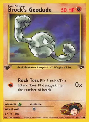 Brock's Geodude - Ken Sugimori