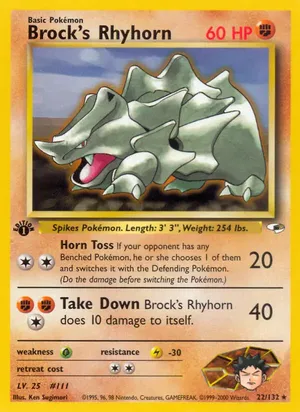 Brock's Rhyhorn - Ken Sugimori