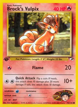 Brock's Vulpix - Ken Sugimori