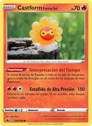 Castform Forma Sol