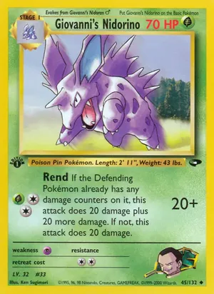 Giovanni's Nidorino - Ken Sugimori