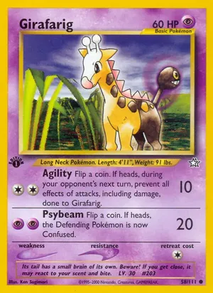 Girafarig - Ken Sugimori