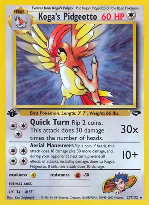 Koga's Pidgeotto - Ken Sugimori