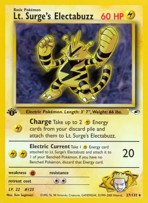 Lt. Surge's Electabuzz - Ken Sugimori