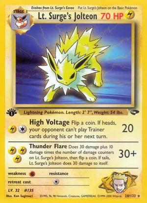 Lt. Surge's Jolteon - Ken Sugimori