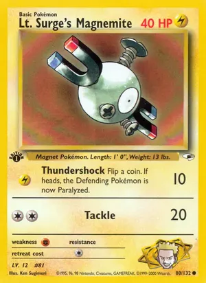 Lt. Surge's Magnemite - Ken Sugimori