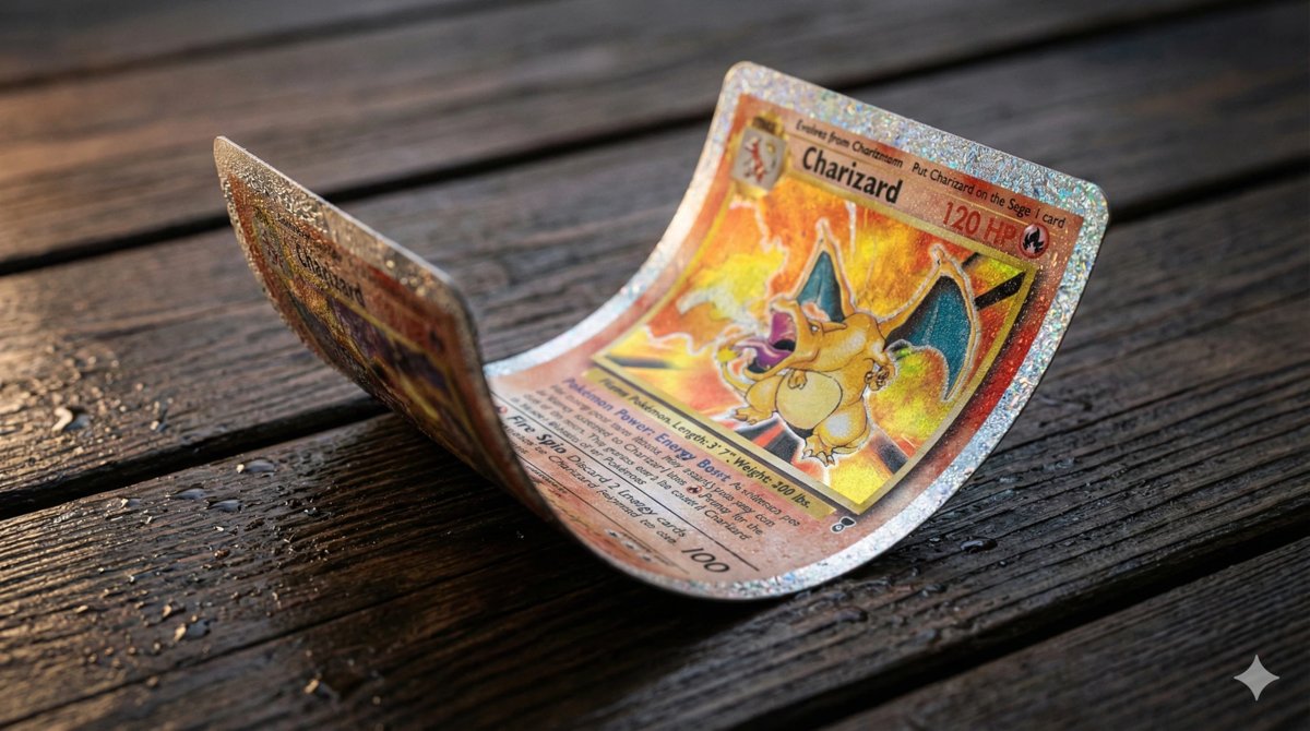 Illustration for the article Explained: Why Do Pokémon Cards Curl? (And How to Fix It)