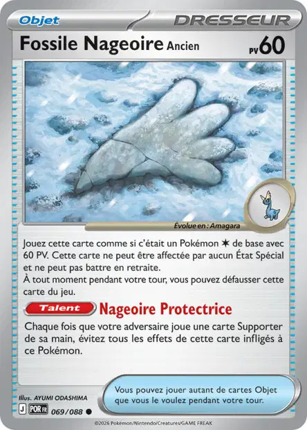 Fossile Nageoire Ancien