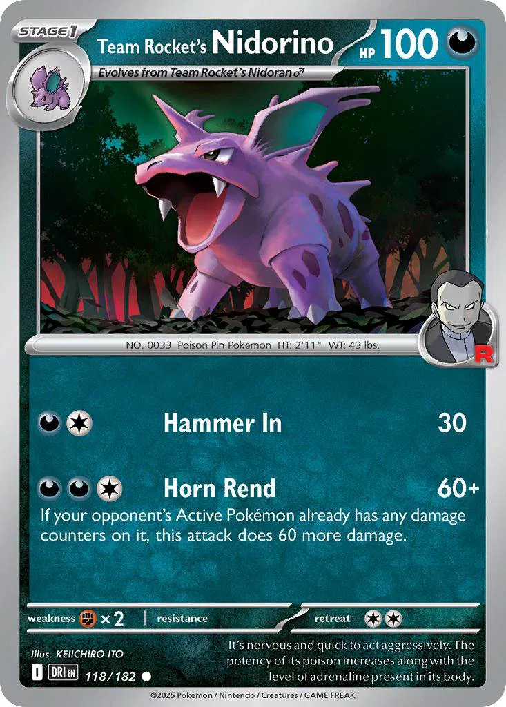 Team Rocket's Nidorino - KEIICHIRO ITO