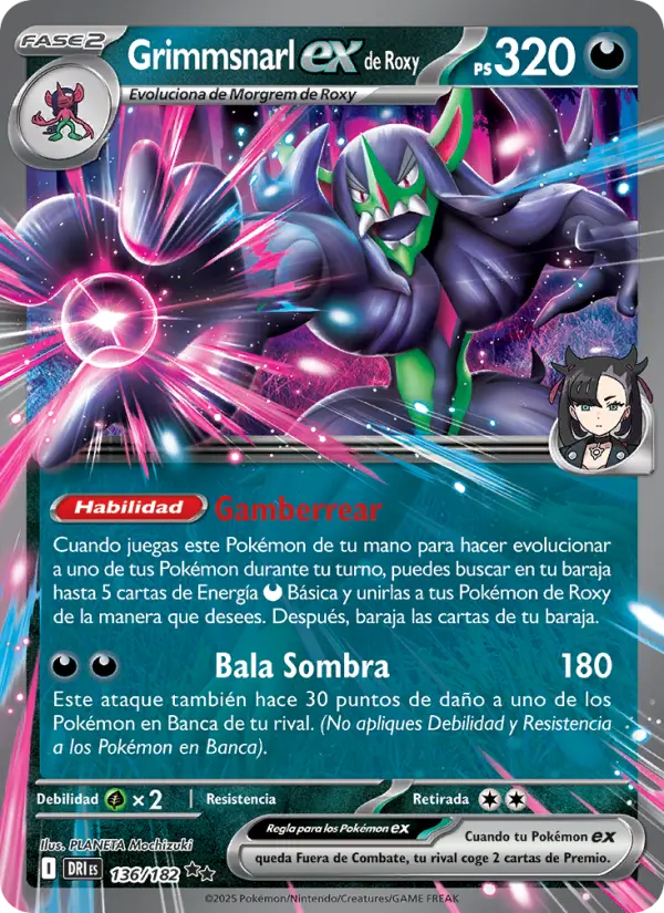 Grimmsnarl ex de Roxy - PLANETA Mochizuki