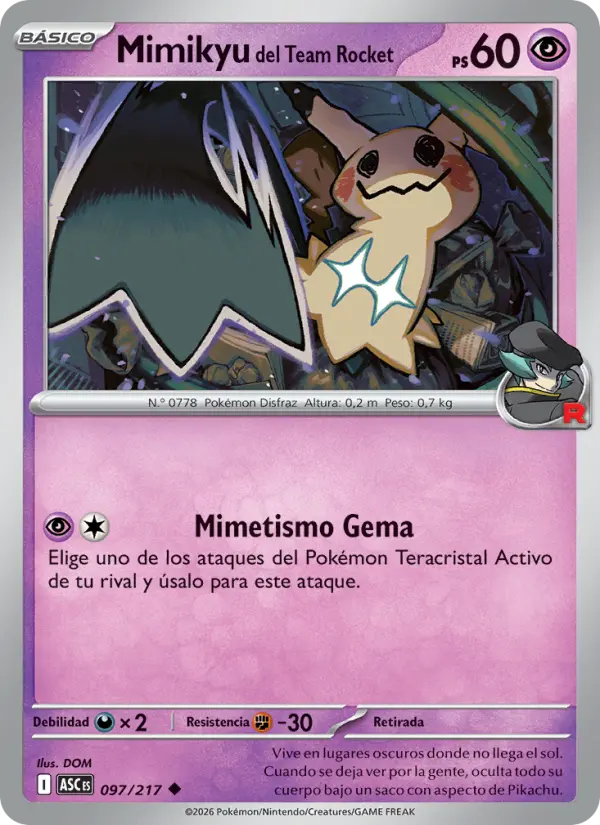 Mimikyu del Team Rocket