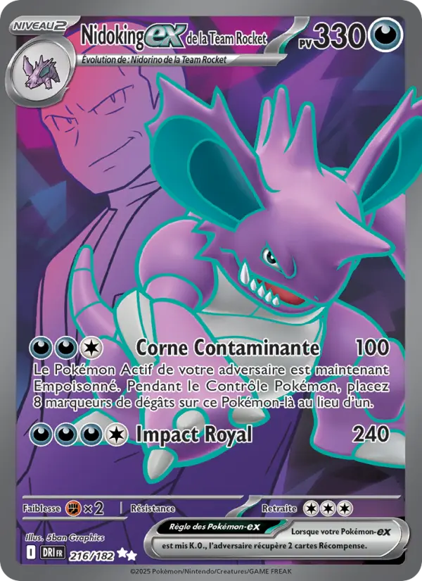 Nidoking-ex de la Team Rocket