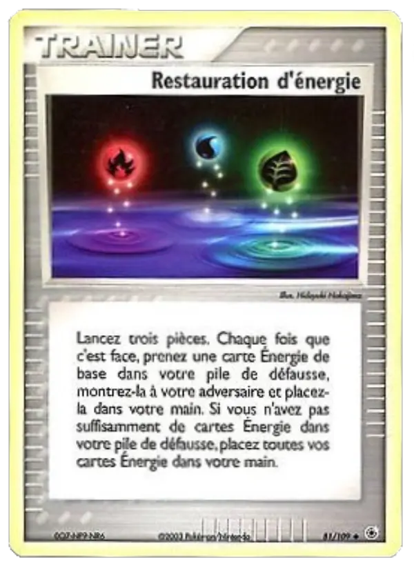 Restauration d'énergie