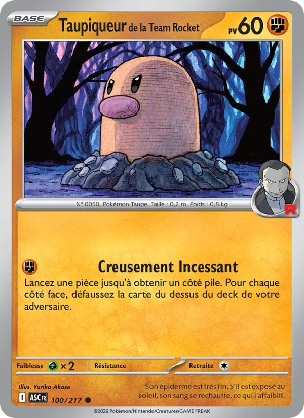 Taupiqueur de la Team Rocket - Yuriko Akase